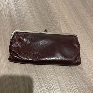HOBO The Original  Brown Leather Lauren Clutch Folding Wallet